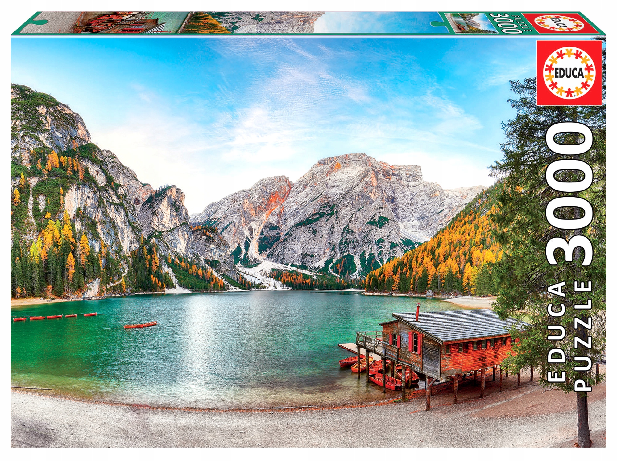 

Educa Puzzle 3000 el Jezioro Braies Włochy