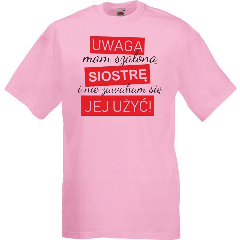 

Koszulka siostra brat rodzeństwo XXL różowa