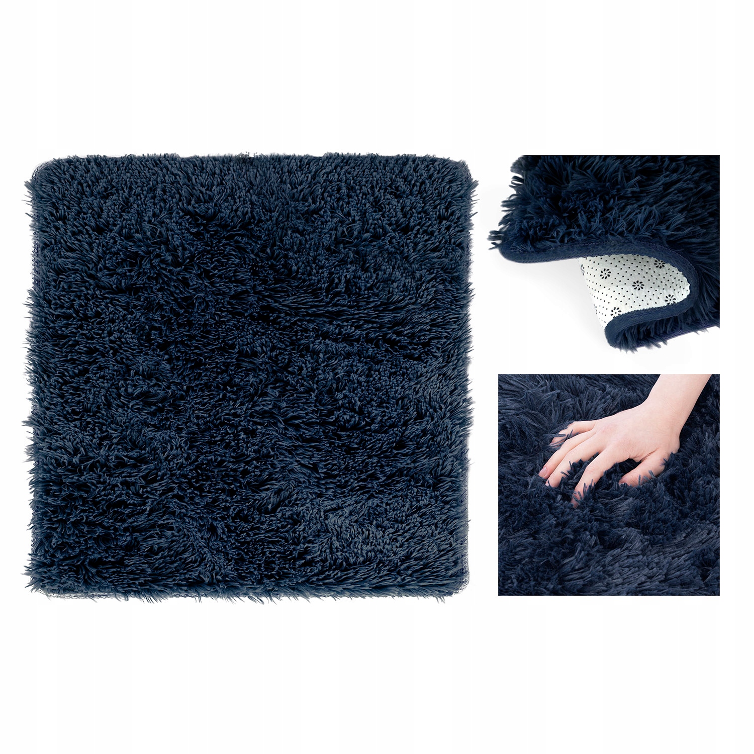 

Dywan Granatowy salon 100cm ozdobny kwadratowy