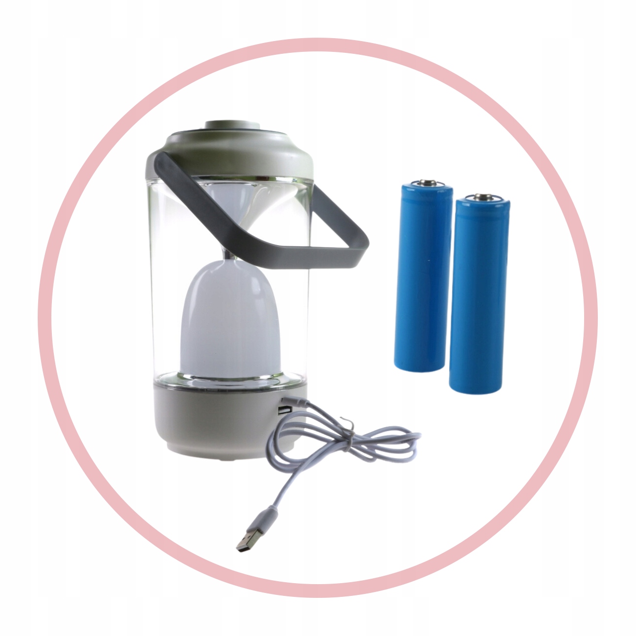 LAMPA KEMPINGOWA AKUMULATOROWA Z FUNKCJĄ POWERBANK TIROSS TS1982 BIAŁY Szerokość produktu 10.5 cm