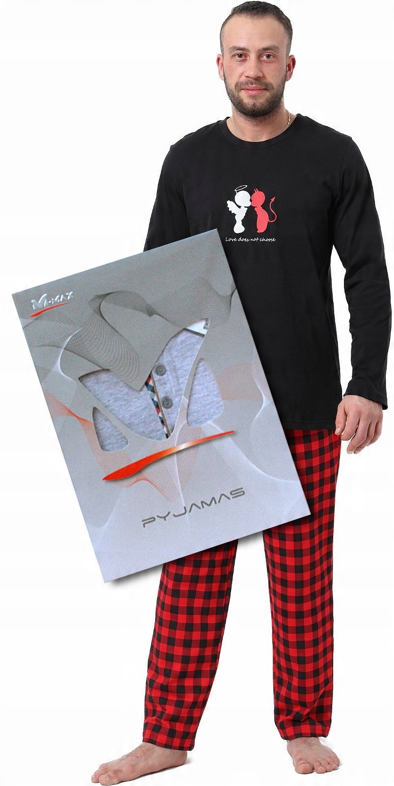 

Walentynkowa piżama męska M-Max Lover czarna L