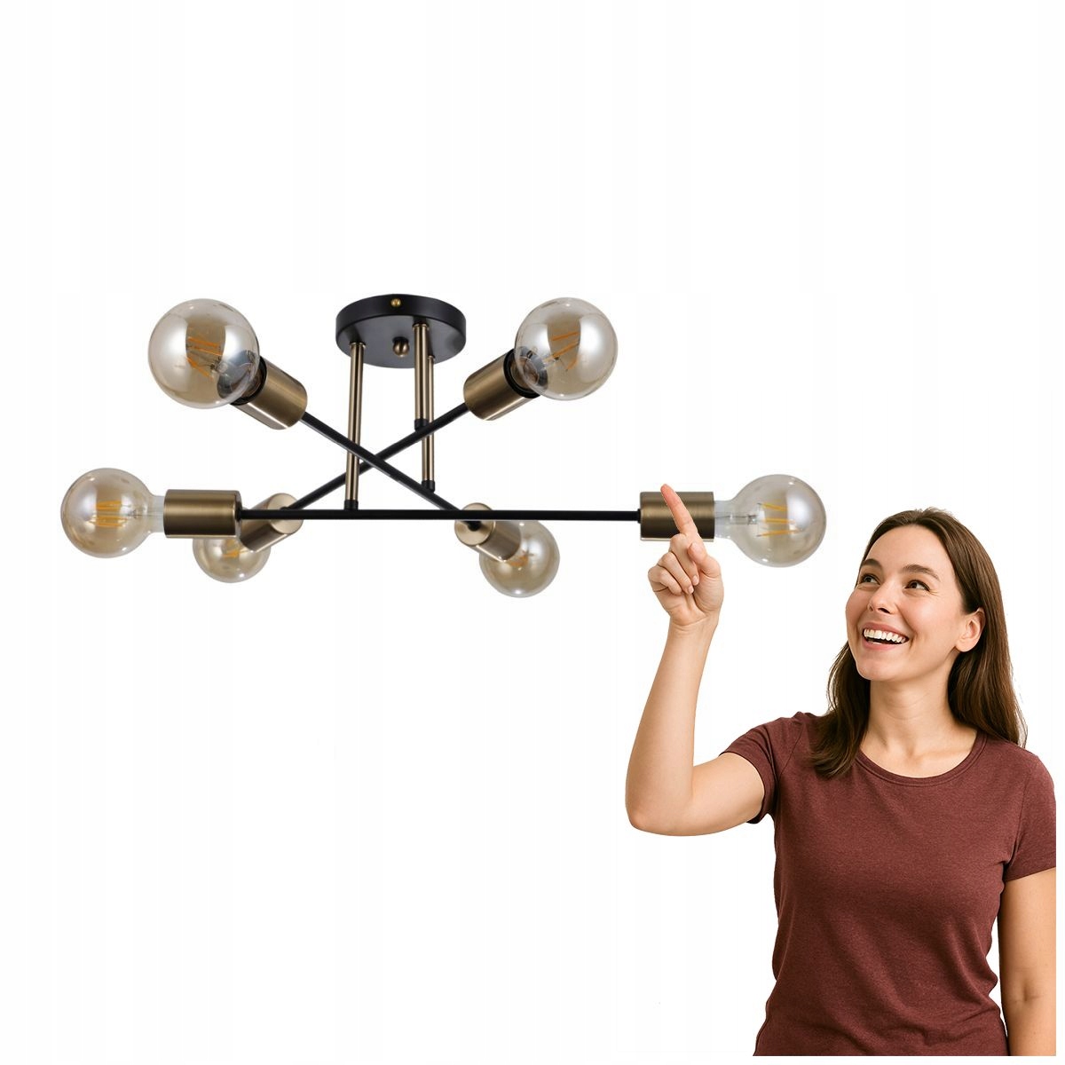 Stropní svítidlo Formio PND-4052-6-BL-HBR Italux