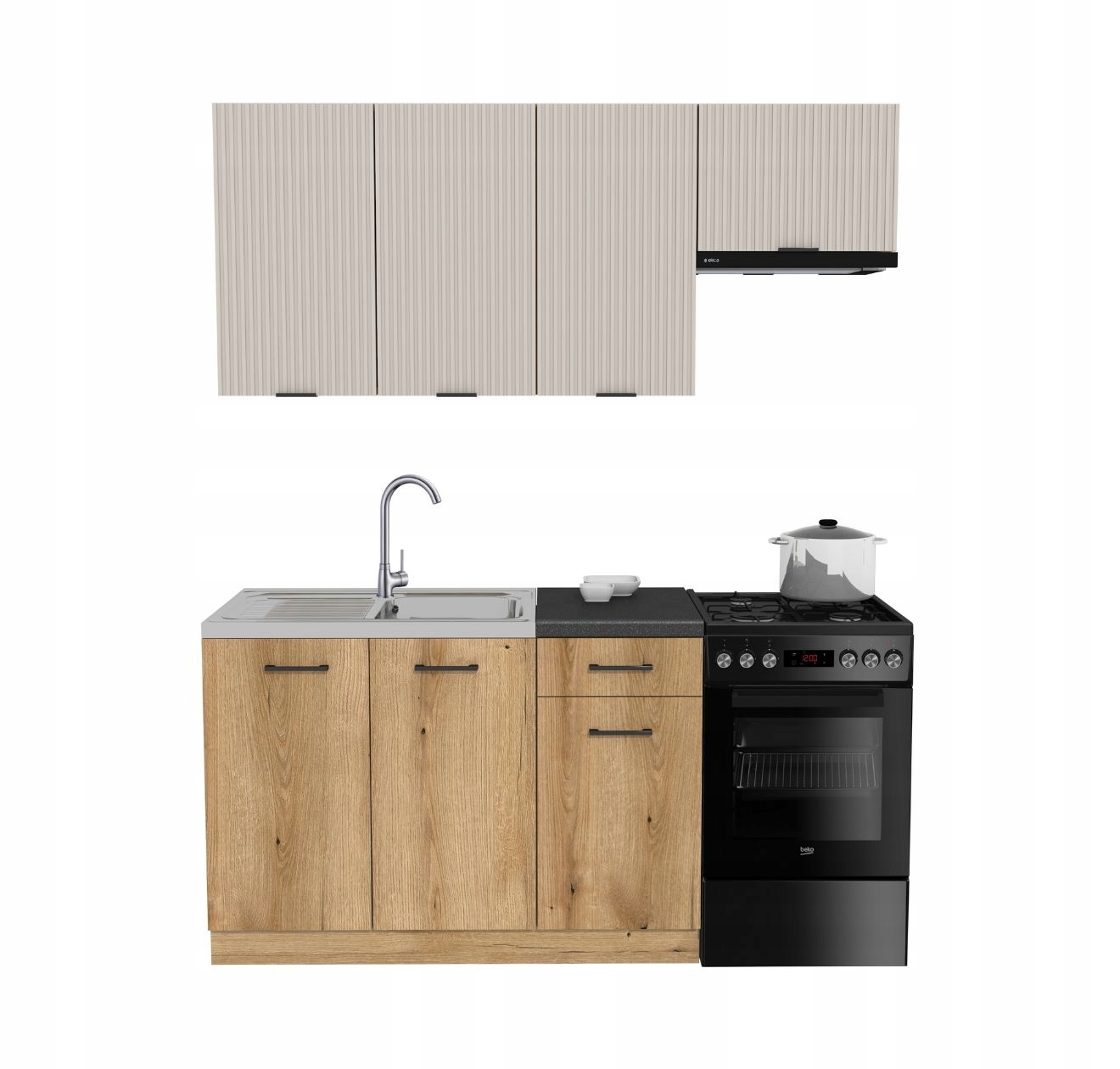 Kuchyňský set 170 Mix Dub Evoke Ryfla Kašmír s deskou District Dark