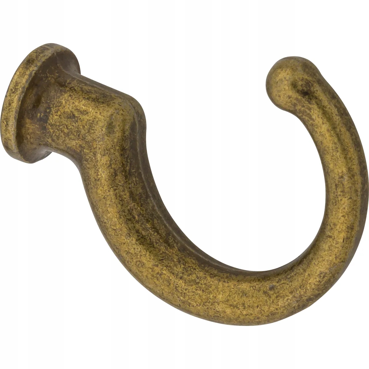 Haczyk ścienny mały mosiądz patyna