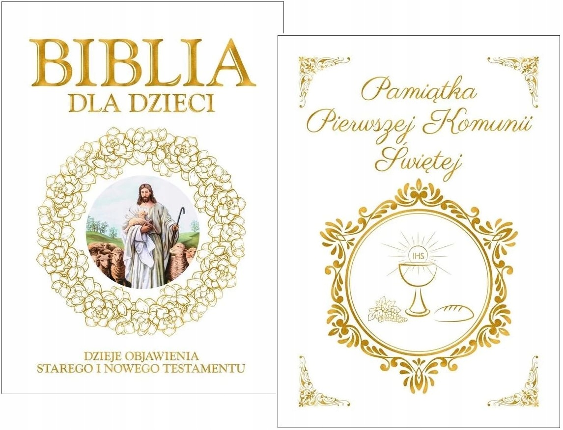 BIBLIA DLA DZIECI + PAMIĄTKA PIERWSZEJ KOMUNII ŚW.