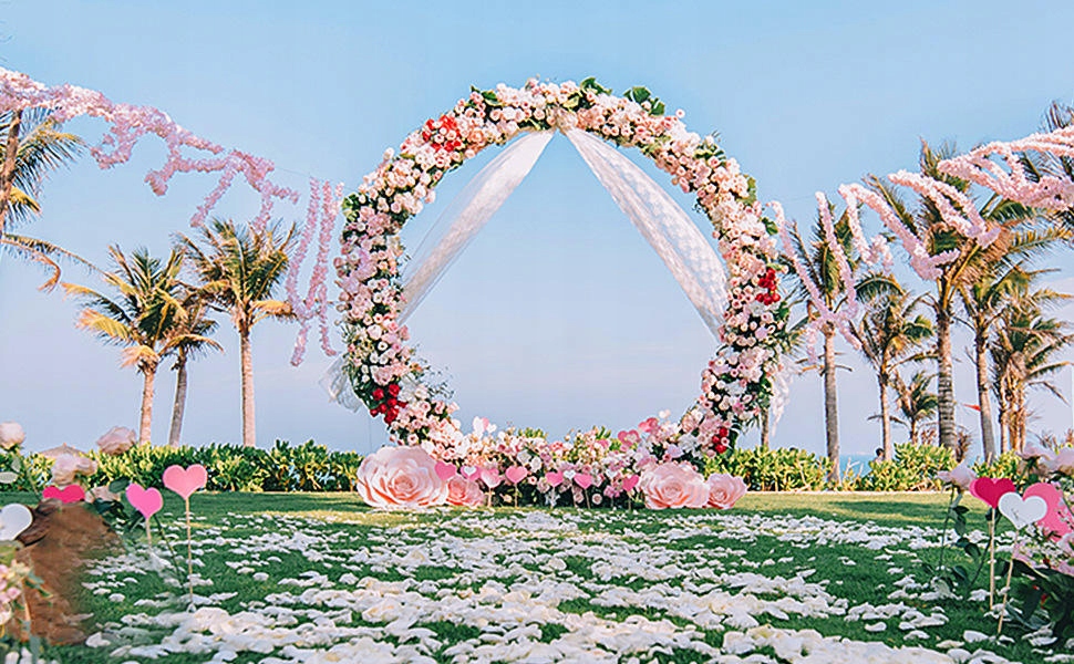 ŚCIANKA STOJAK KOŁO STELAŻ NA TŁO ZŁOTA OBRĘCZ 2M BALONY DEKORACJA Kod producenta 23MN06