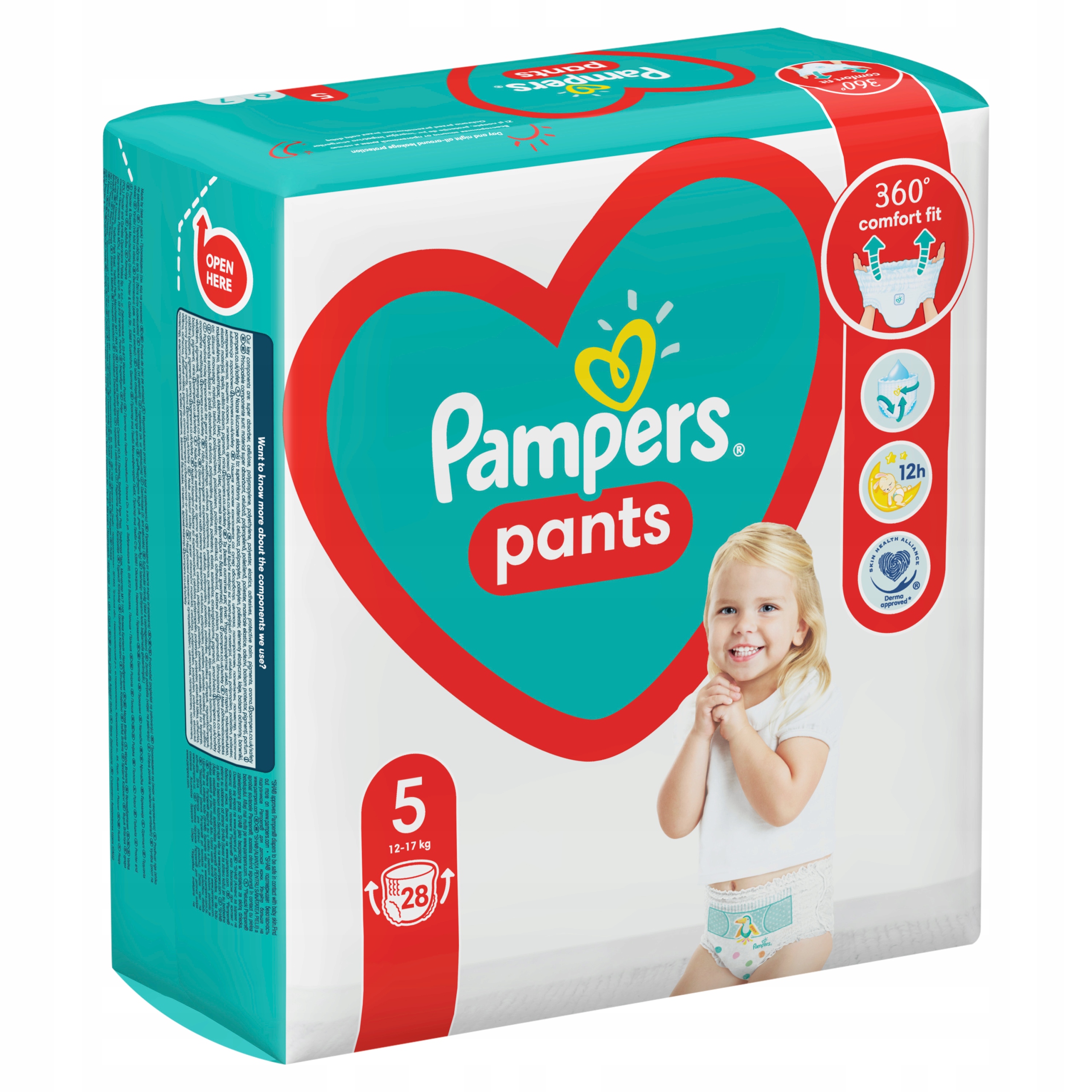 PAMPERS Pieluchomajtki PANTS 5 pieluszki 28 szt EAN (GTIN) 8006540069714