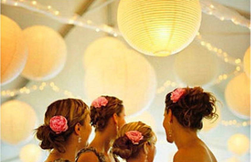 BIAŁY PAPIEROWY KLOSZ ABAŻUR LAMPION ŚLUB 35 cm Marka inny