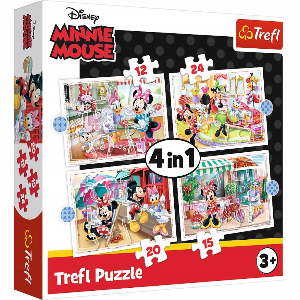 Puzzle Minnie 4w1 dielikov, značka SCHMIDT.