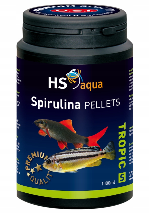 Levně Hs Osy Spirulina Pellets 1000 ml/525 g krmivo pro akvarijní ryby