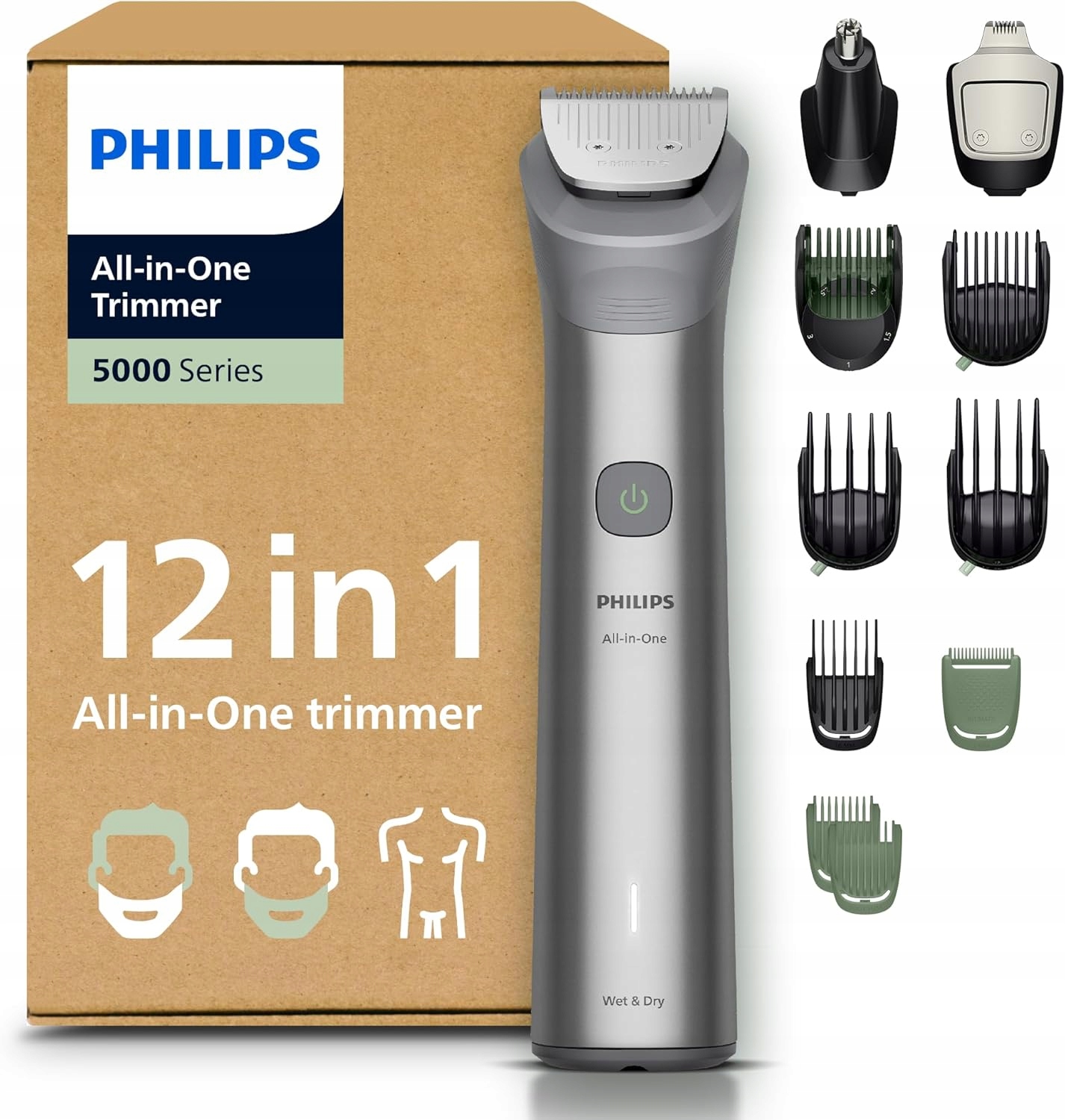 Philips Multigroom Series 5000 MG5952/30 Zastřihovač vousů a vlasů 12 v 1