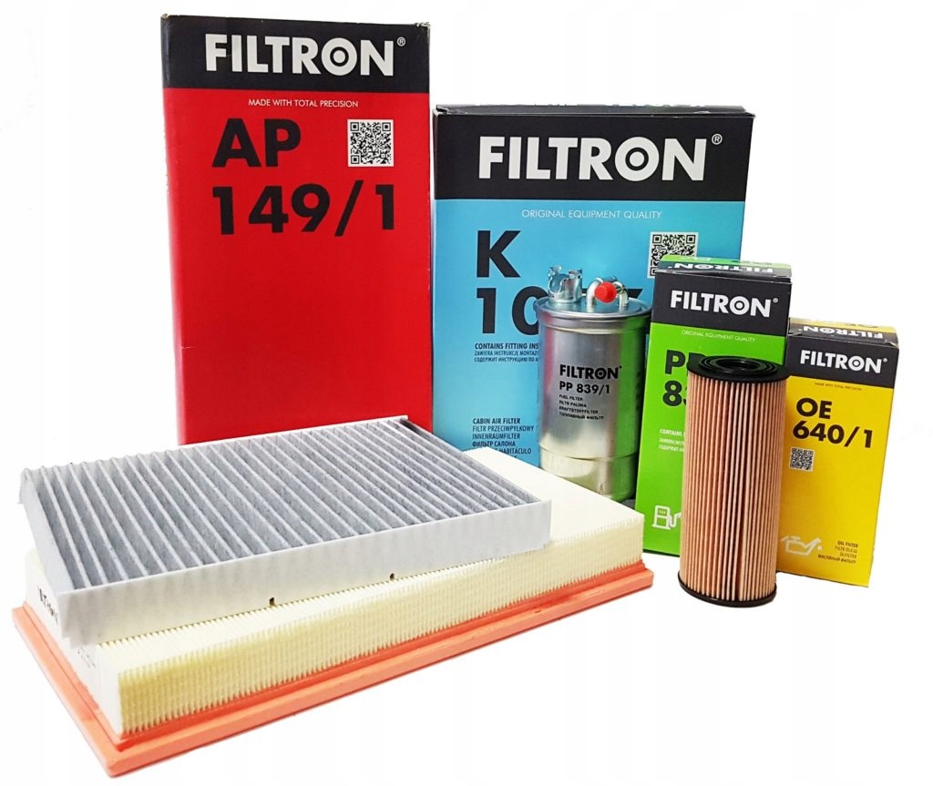 Sada 4 Filtrů Filtron Vw Golf 4 IV Bora Audi A3 8L 1.9 Tdi, uhlíkový!