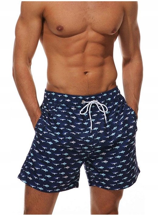 KĄPIELÓWKI MĘSKIE SPODENKI RYBY REKINY SHARK M Marka Papilio
