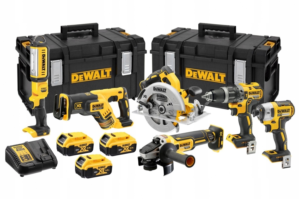 sada Combo 6 akumulátorových nástrojů 18V Xr 3x5,0Ah DeWalt [DCK623P3-QW]