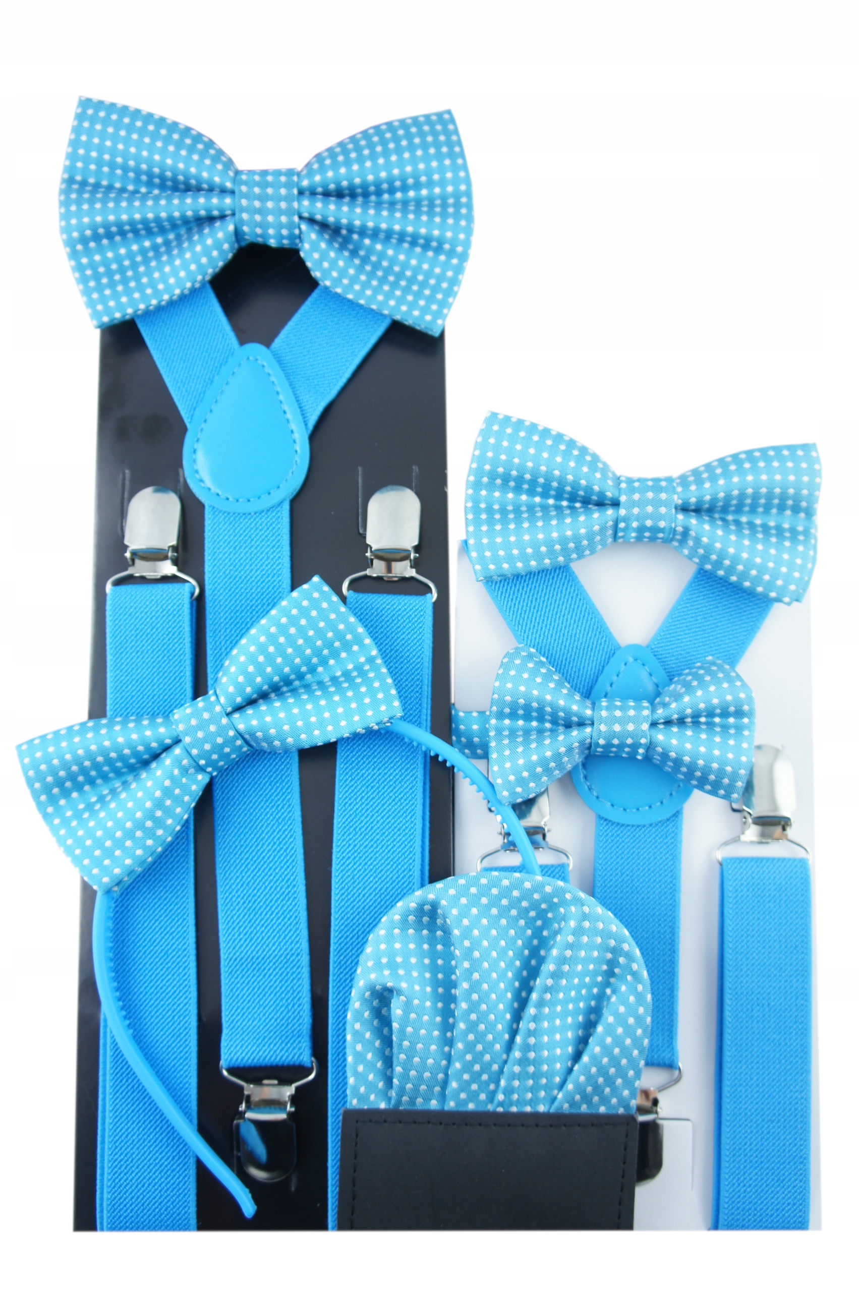 Szelki i muszka niemowlęca turkusowe WZORY-WYBÓR! Waga produktu z opakowaniem jednostkowym 0.1 kg