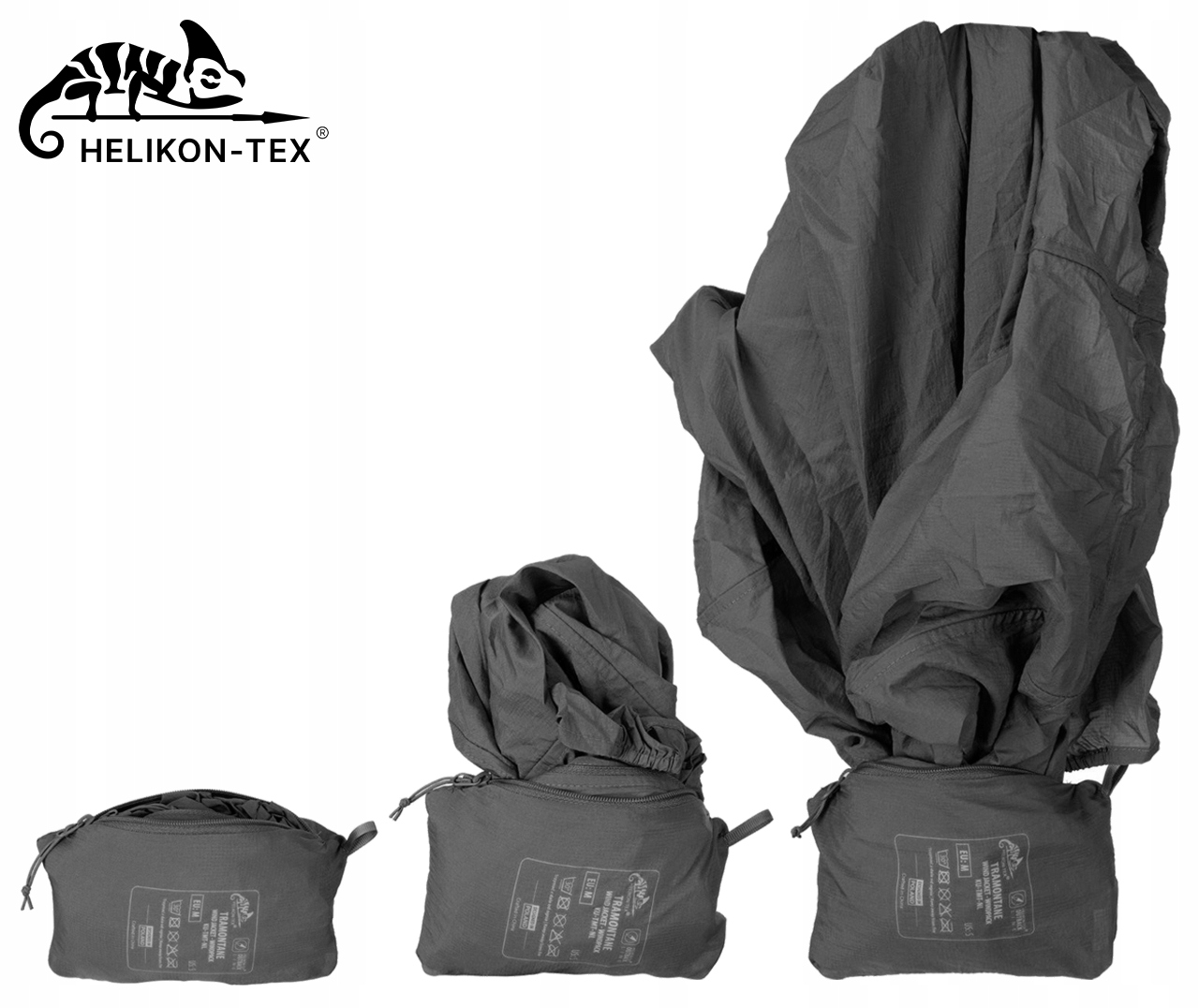 KURTKA PRZEJŚCIOWA MĘSKA WIATRÓWKA TRAMONTANE WINDPACK HELIKON Sh. Grey Długość całkowita 78.5 cm