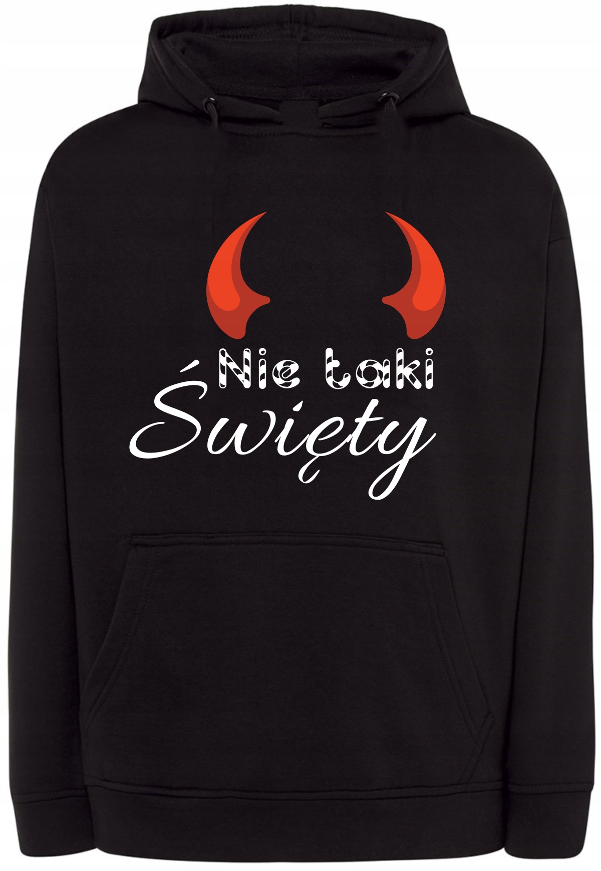 Mikina s kapucí Vánoční potisk Ne tak Svatý vel. M