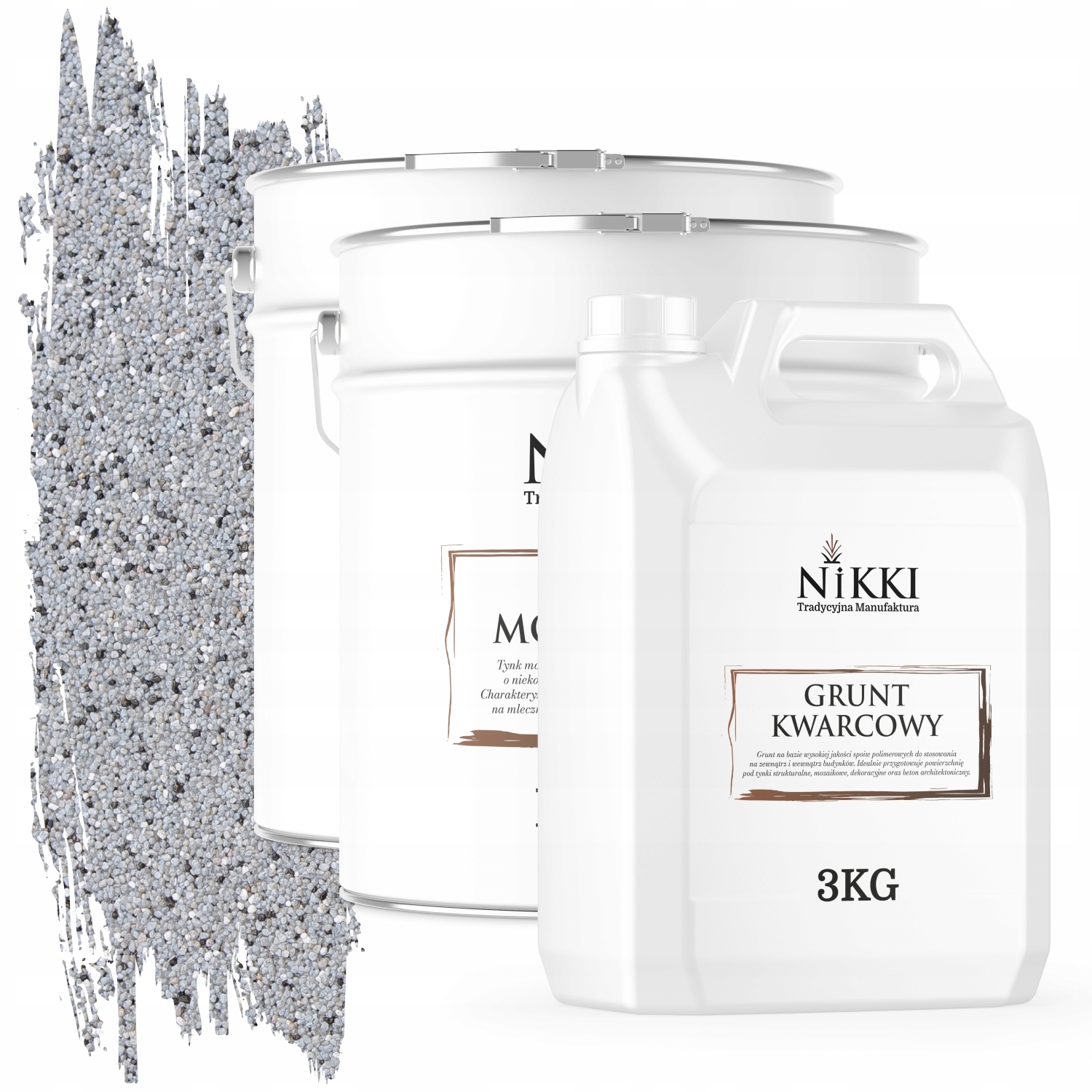 Mozaiková Živicová Omietka Šedá M32 Ozdobná Sada 2x12,5KG Základný Náter