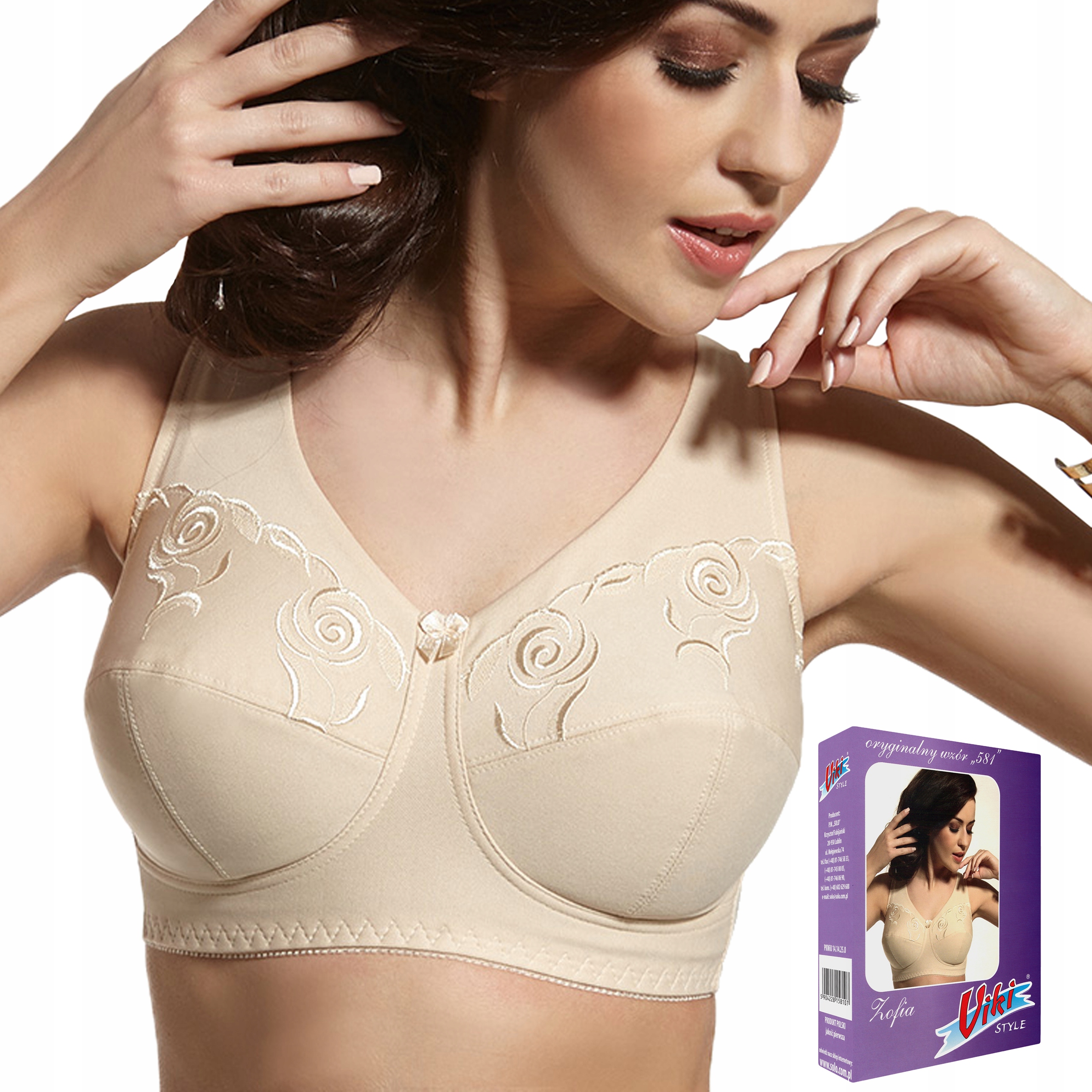 

Seksi biustonosz Viki 581 Zofia beżowy 80C