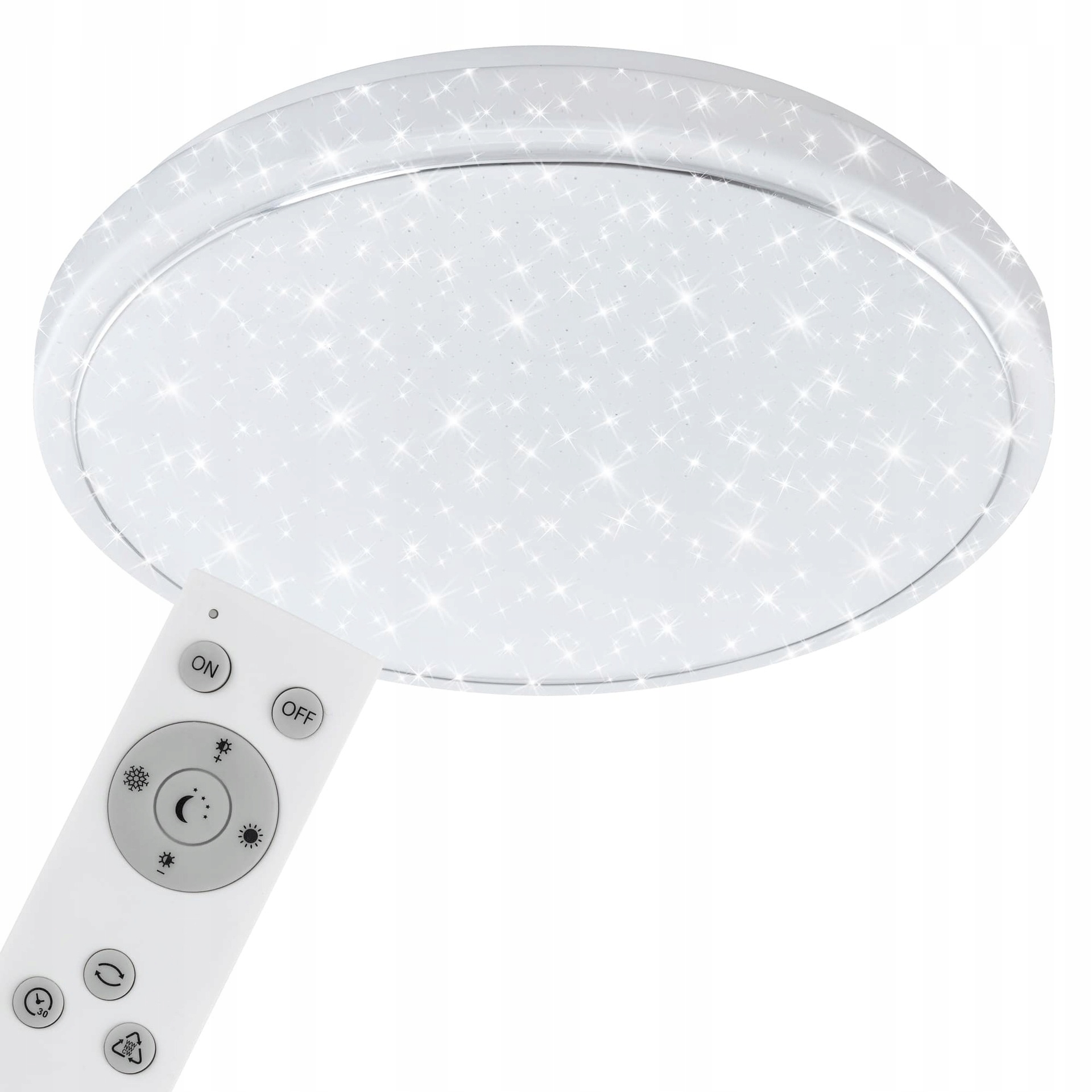 Led stropné svietidlo Briloner hviezdne nebo 56cm 48W Cct diaľkové ovládanie biela