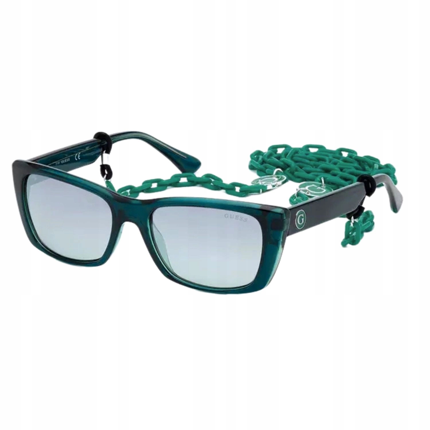 Dámské sluneční brýle Guess UV400 kategorie 2 zelené zrcadlové, módní