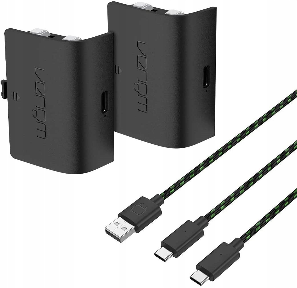 2X Baterie Do Pada Xbox Series X Akumulator I Kabel Bateria 2x850mAh