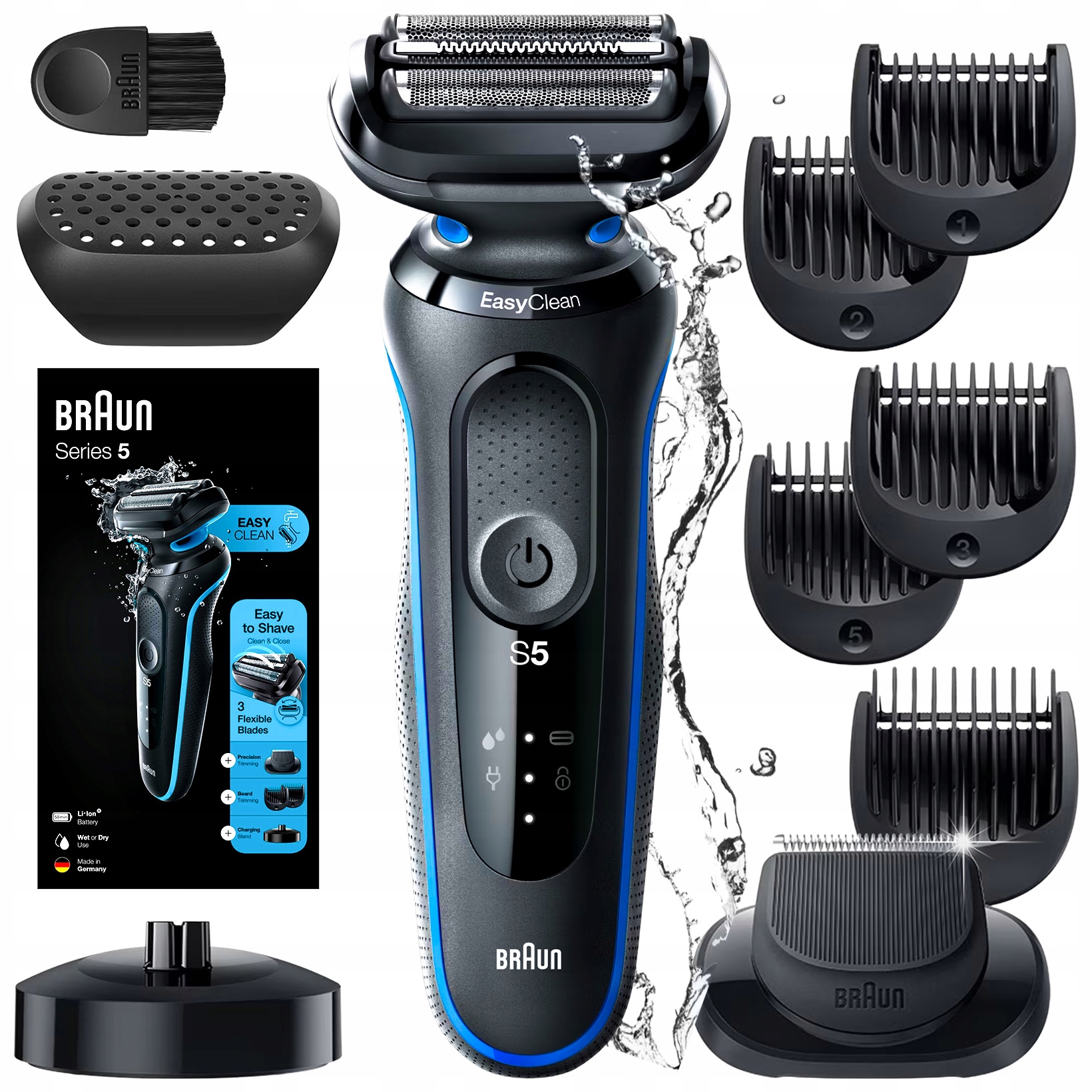 Golarka Męska Braun Series 5 50-M4500CS EasyClean Stand Trymer +nasadki