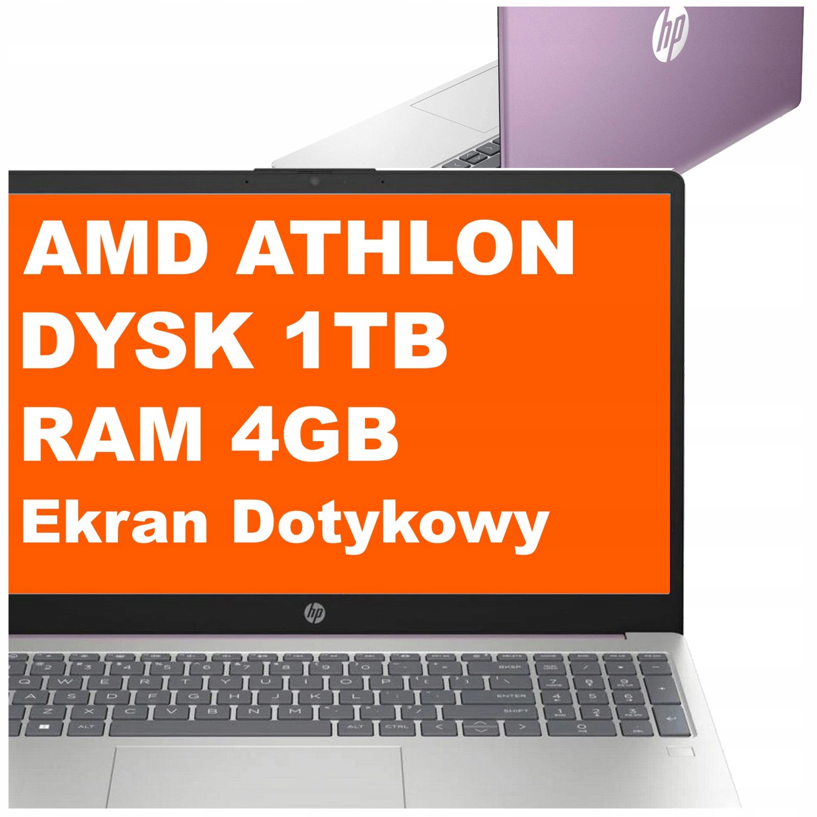 Laptop Hp 15-fc Amd Athlon 4GB 1TB Radeon 610M Hd Dotyk Win 11 Fioletowy