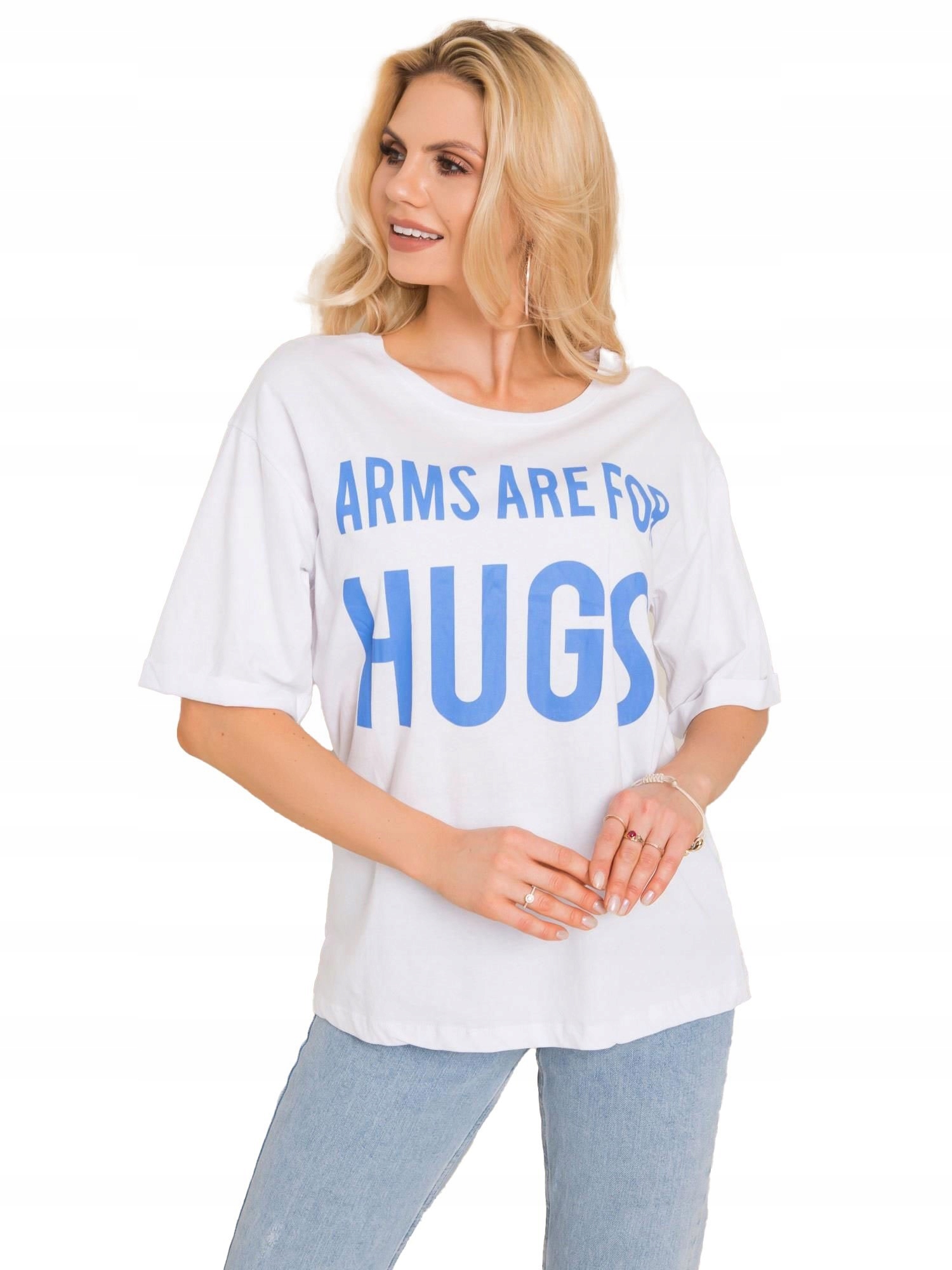 

Bawełniana Koszulka damska z napisami T-shirt - M