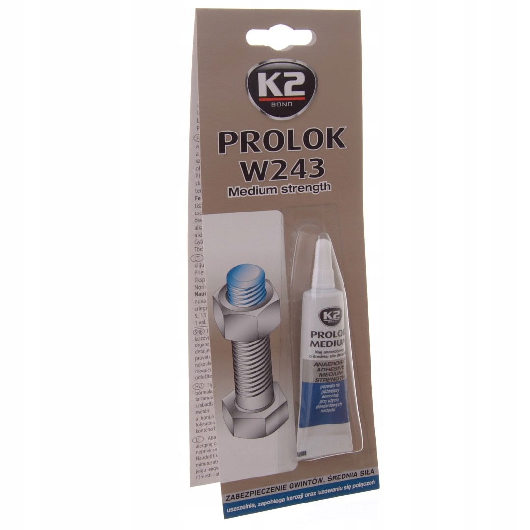 

K2 Prolok uszczelniający klej do gwintów śrub 6ml