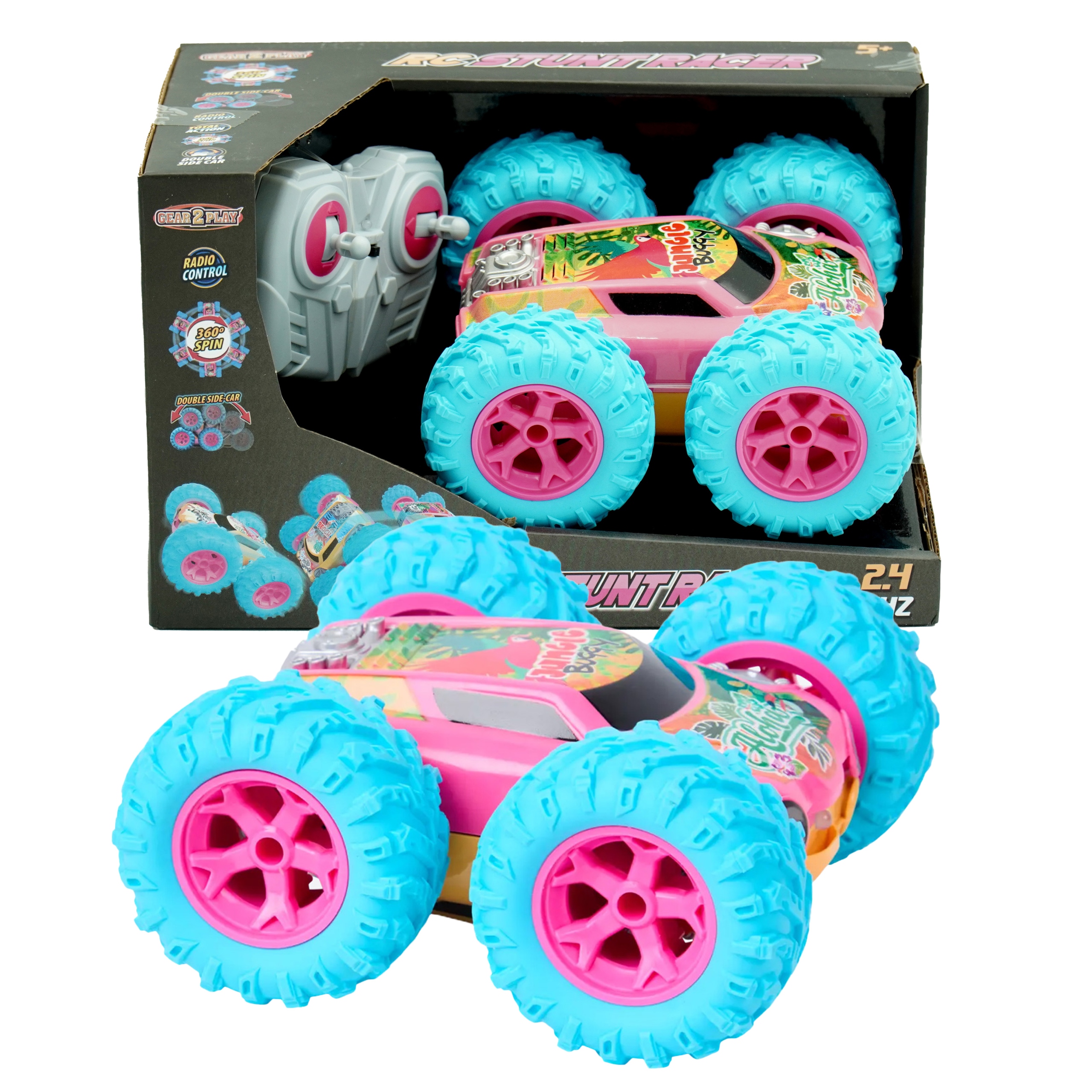 Diaľkovo ovládané auto Gear 2 Play RC kaskadérske pretekárske auto