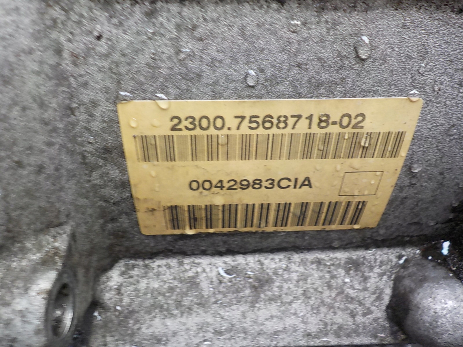 MINI MINI (R56) 1.6 16 V B Getriebe 7568718-02
