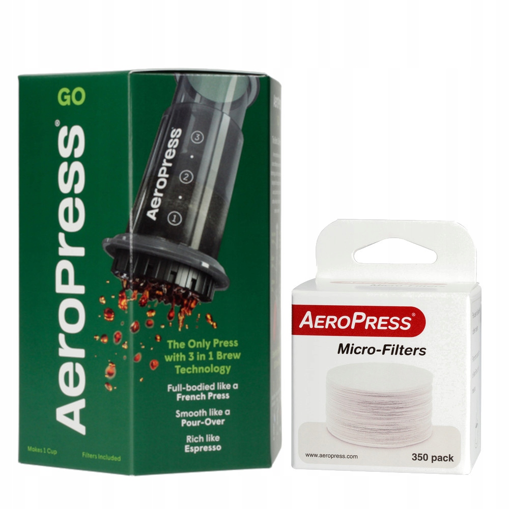 Aeropress Go Vařič Kávy Filtry Balení Papírové Filtry 350 ks