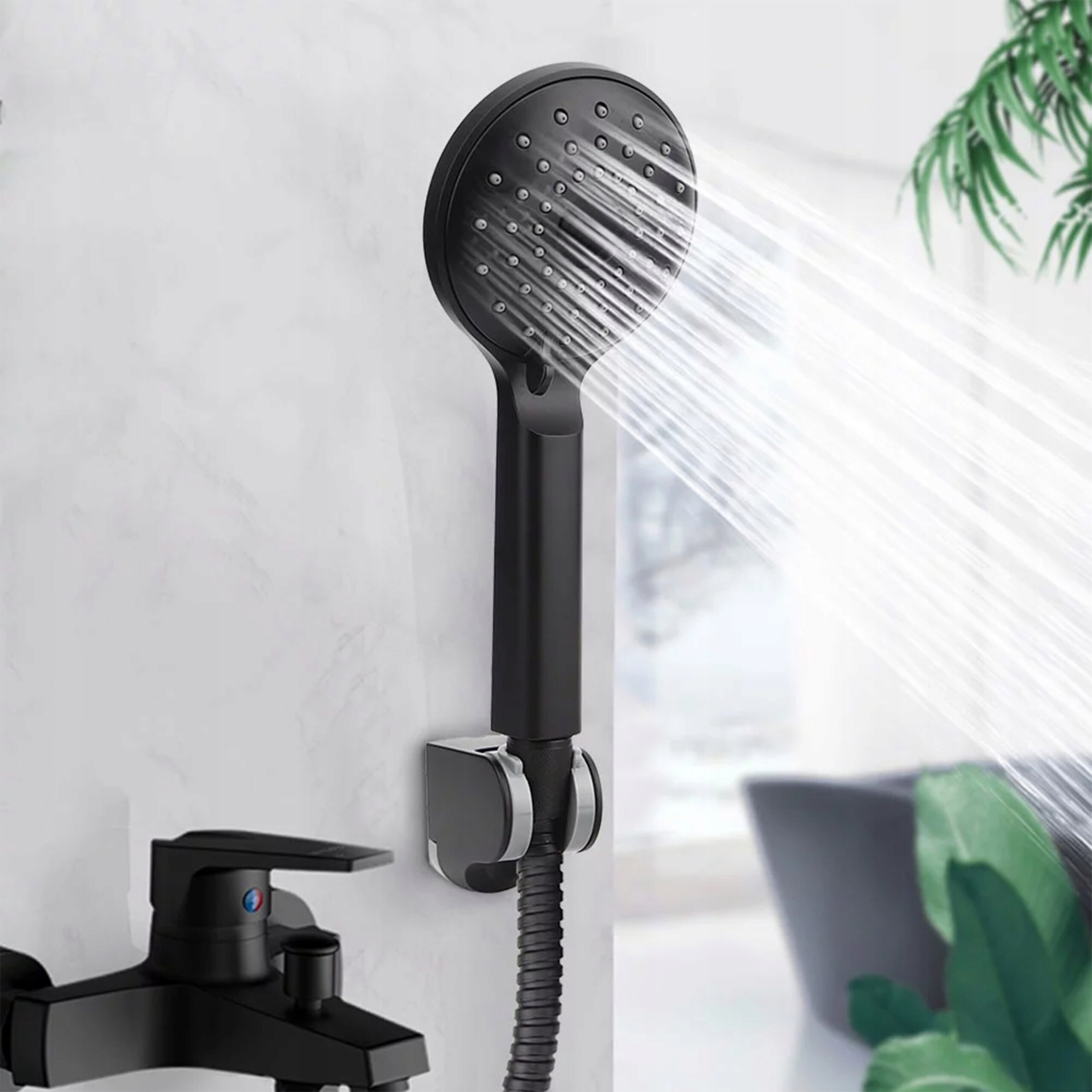 Zestaw prysznicowy natynkowy czarny słuchawka prysznicowa nowoczesna Kod producenta 7902