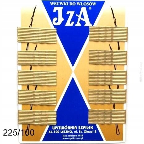 

Wsuwki do włosów karbowane 5 cm 100 sztuk Złote