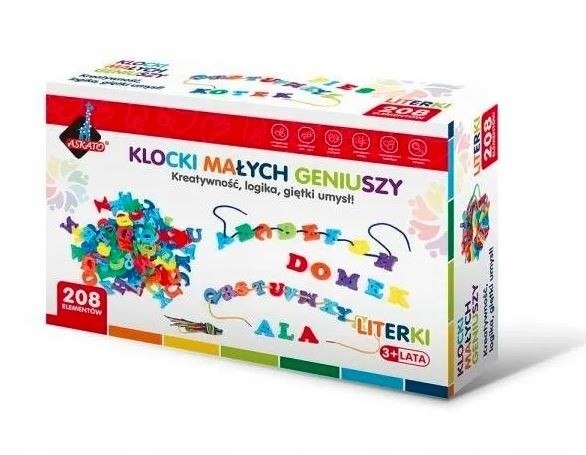 

Klocki Małych Geniuszy Literki kreatywne Askato
