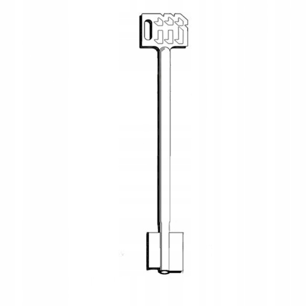 Surový Závorový Klíč Mauer 164 MM Kl B Pro Závorový Zámek