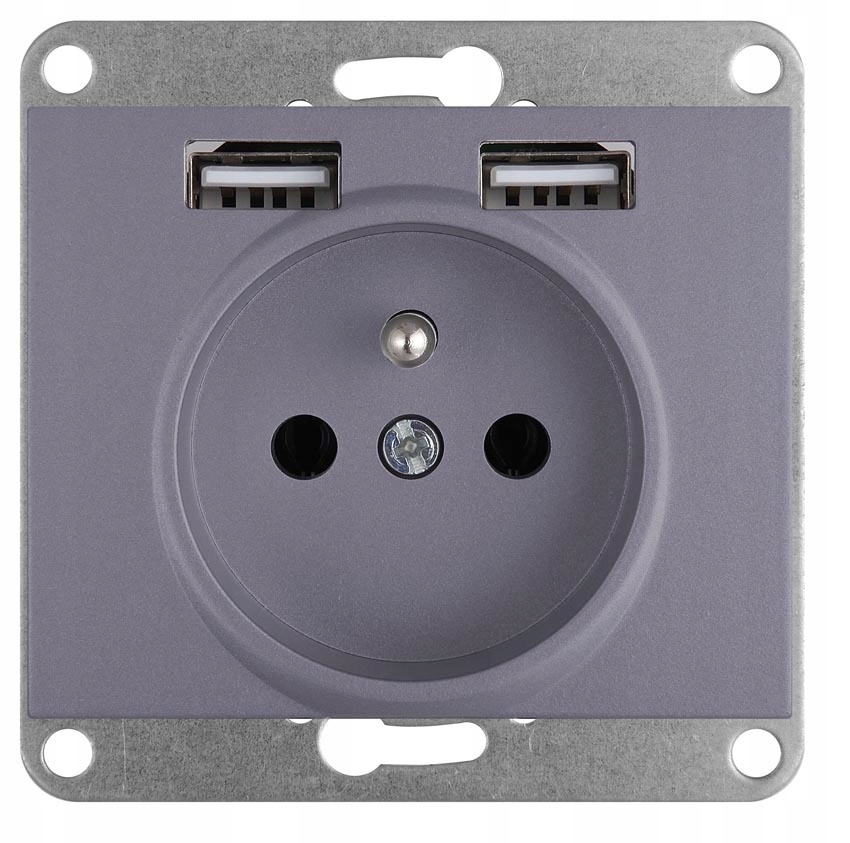 

Gniazdo pojedyncze Onyx z ładowarką Usb Antracyt