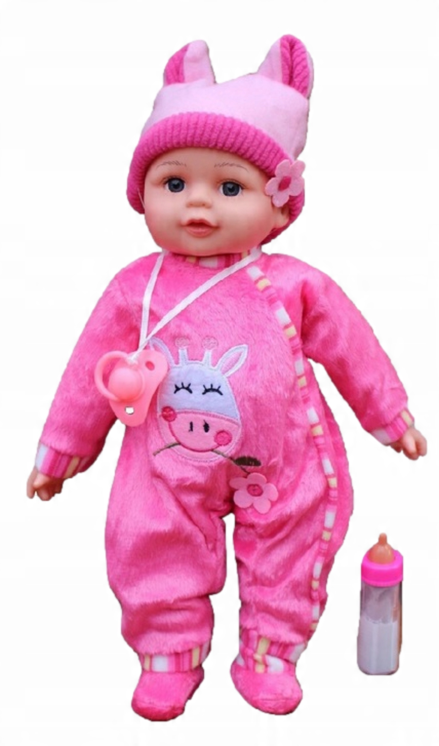 

Lalka Bobas Baby Z Butelką I Smoczkiem Born mówi