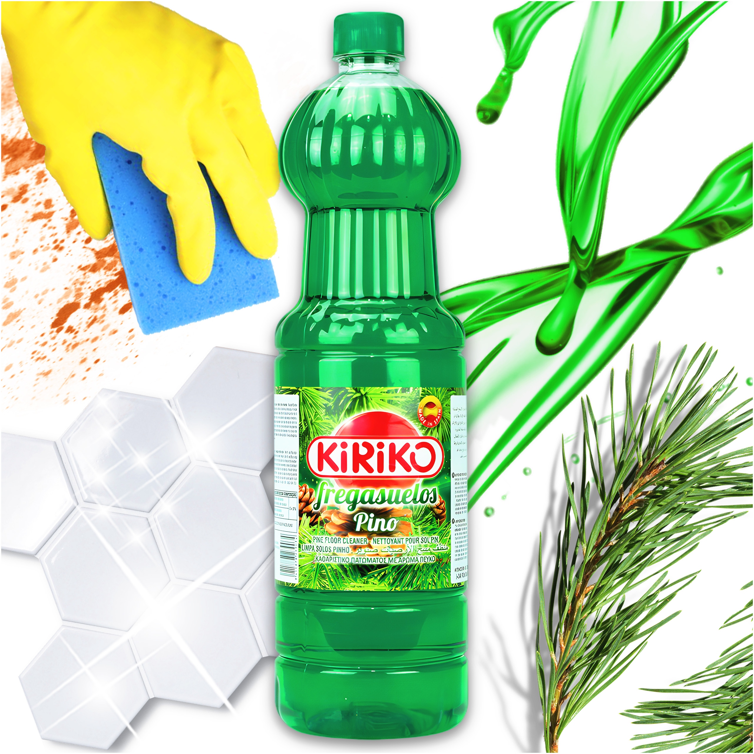 UNIWERSALNY PŁYN DO MYCIA CZYSZCZENIA PODŁÓG PANELI PVC SOSNA 1.5l KIRIKO