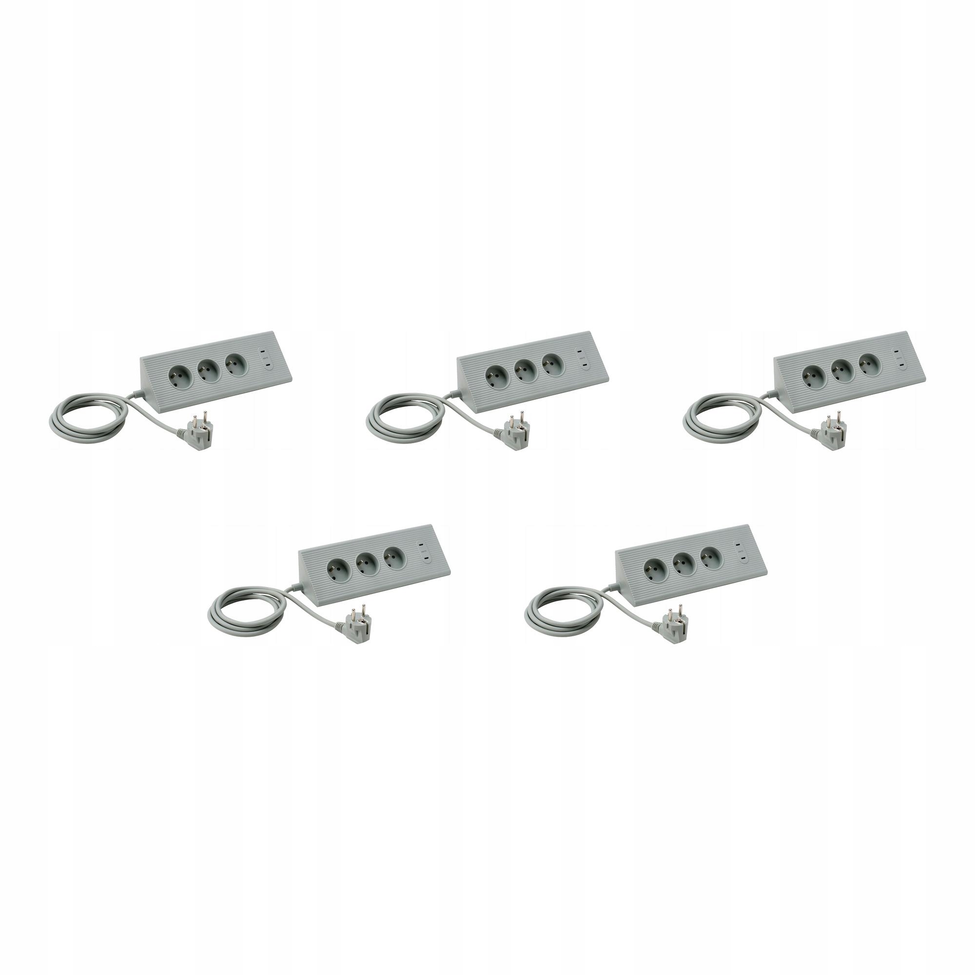5 szt. Przedłużacz Skotat zielony 1.8 m 3680 W z Usb-c
