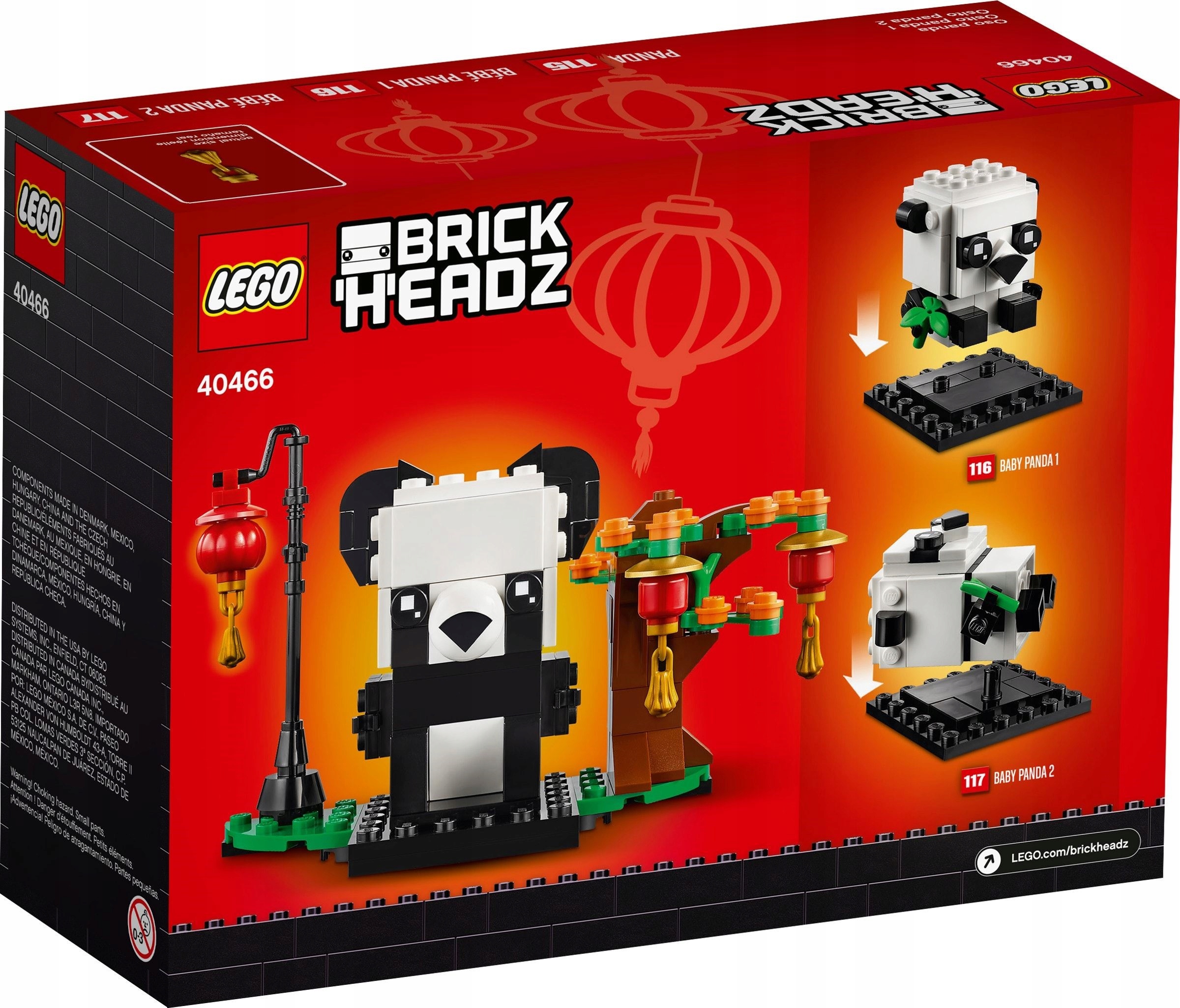 LEGO BrickHeadz - Pandy na Chiński Nowy Rok 40466 EAN (GTIN) 5702016910704