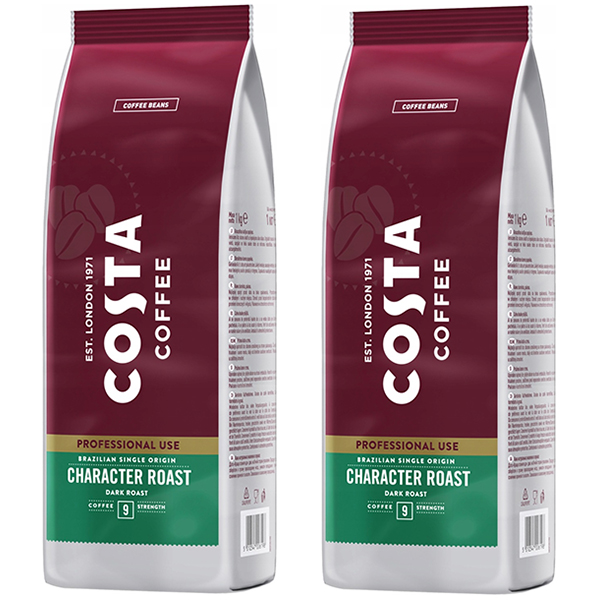 2 Kawy Ziarniste Costa Brazilian Single Character Roast 9 1KG 100% Arabica