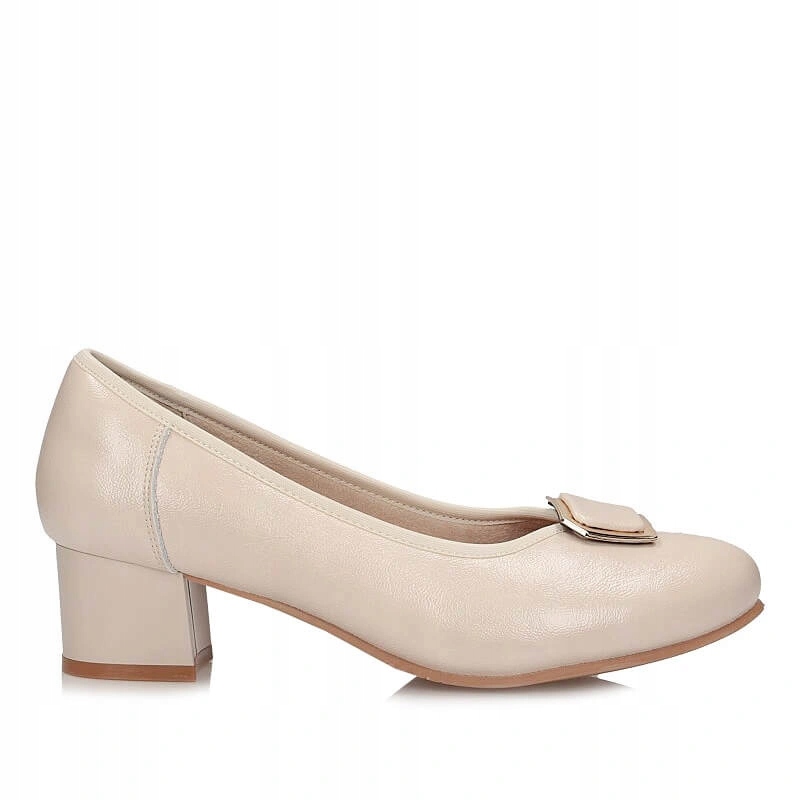 Dámské lodičky Cambell 26-19413BG béžové kožené na podpatku