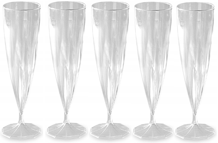 

Kieliszki Plastikowe Do Szampana Transparent 10SZT