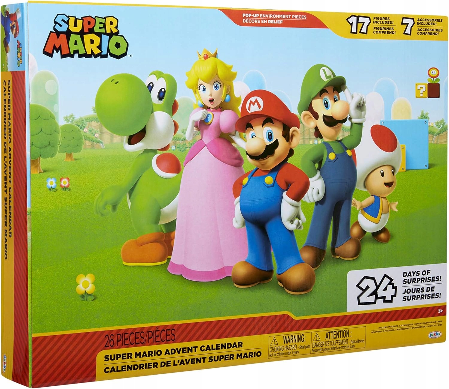 Адвент-календарь Jakks Pacific Super Mario, игровое поле, 17 фигурок и 7 аксессуаров — фото 7