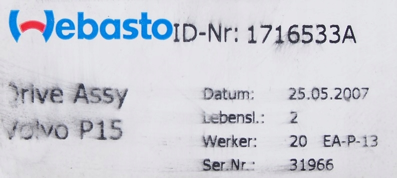 SILNICZEK DACHU FORD FOCUS MK2 CABRIO 1716533 Producent części Ford OE