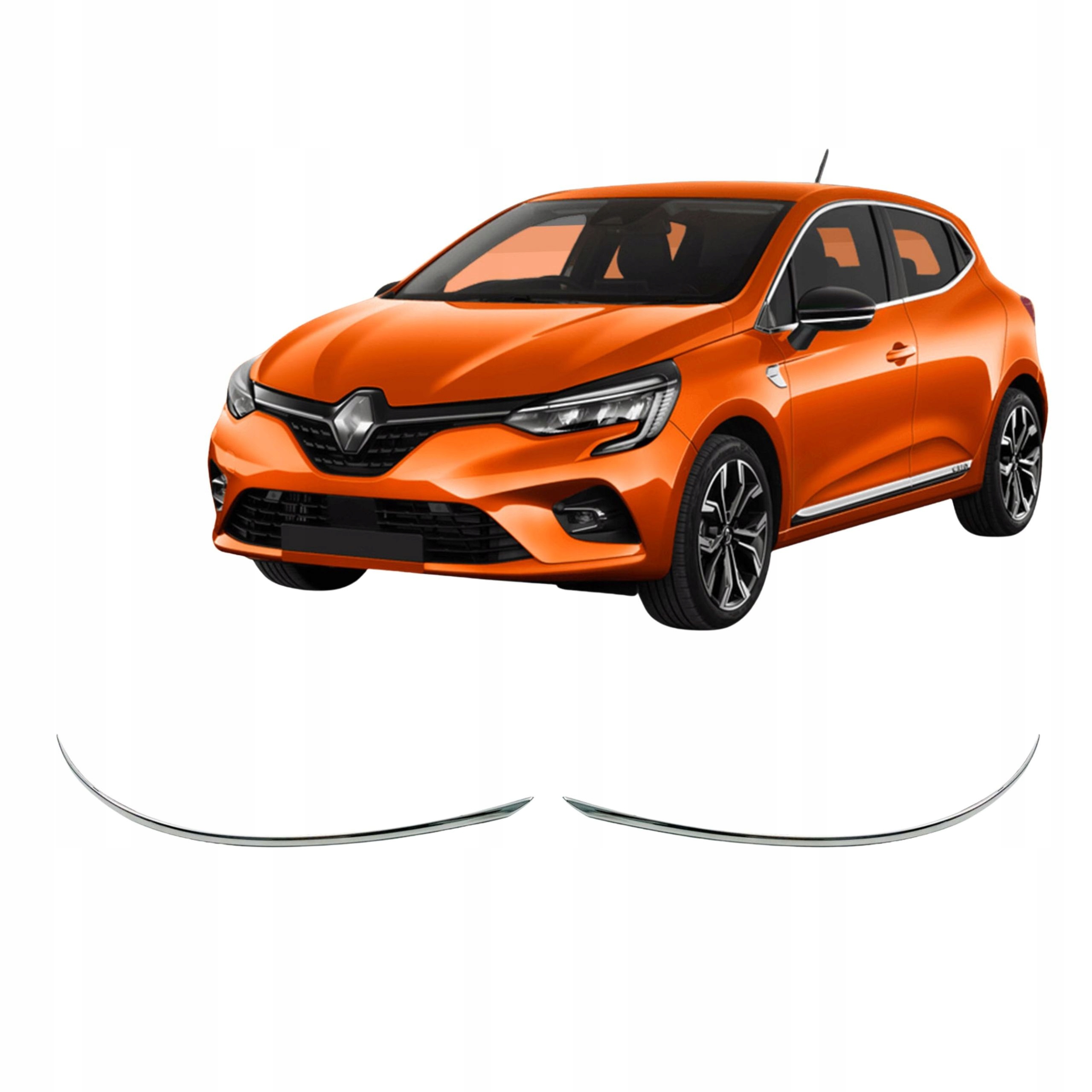 Krytky lišty rámečku na zrcátka matný chrom Renault Clio 2019-2024