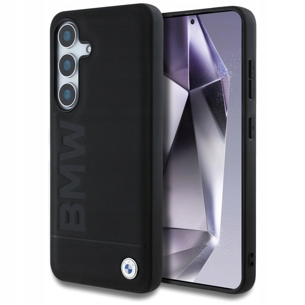 Etui Bmw Leather Big Wordmark na Samsung Galaxy S25+ czarne