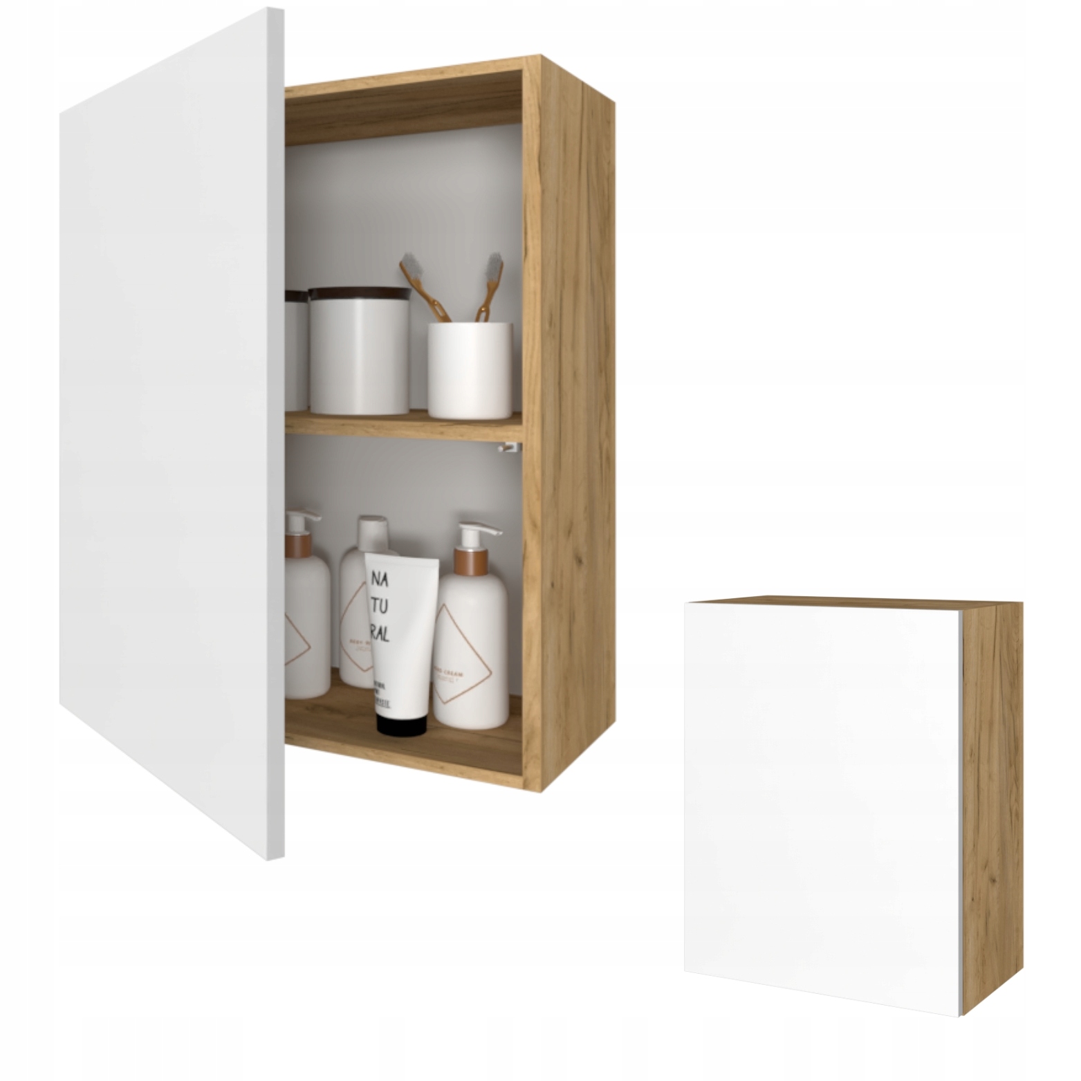 Závěsná koupelnová skříňka do koupelny Police Karo 30 Craft Bílá Matná